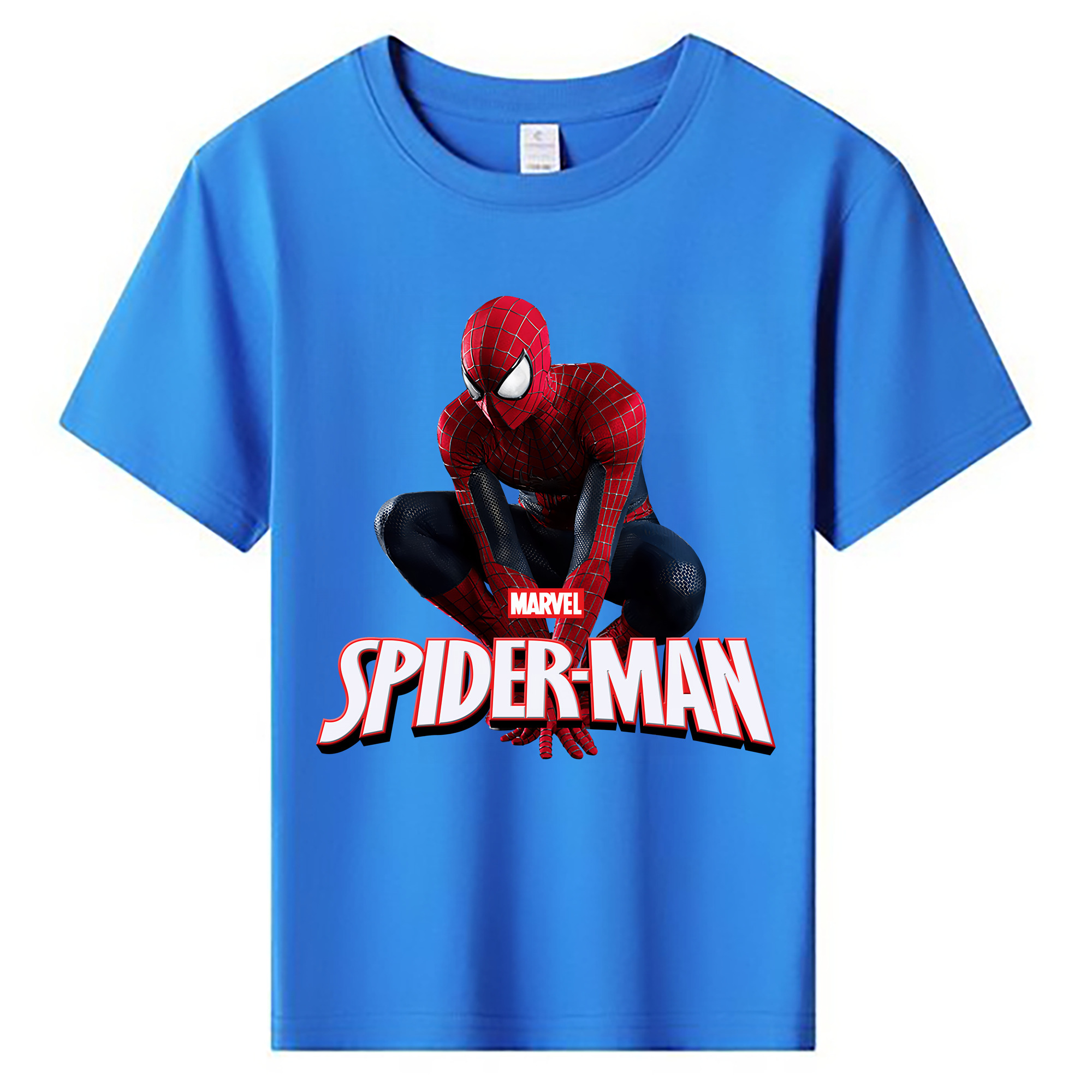 （画像用） Spider Man スパイダーマン 綿100％キッズTシャツ（フロントプリント）